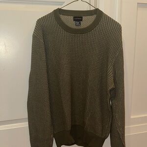 Club Monaco Men's Green Knit Crewneck Sweater